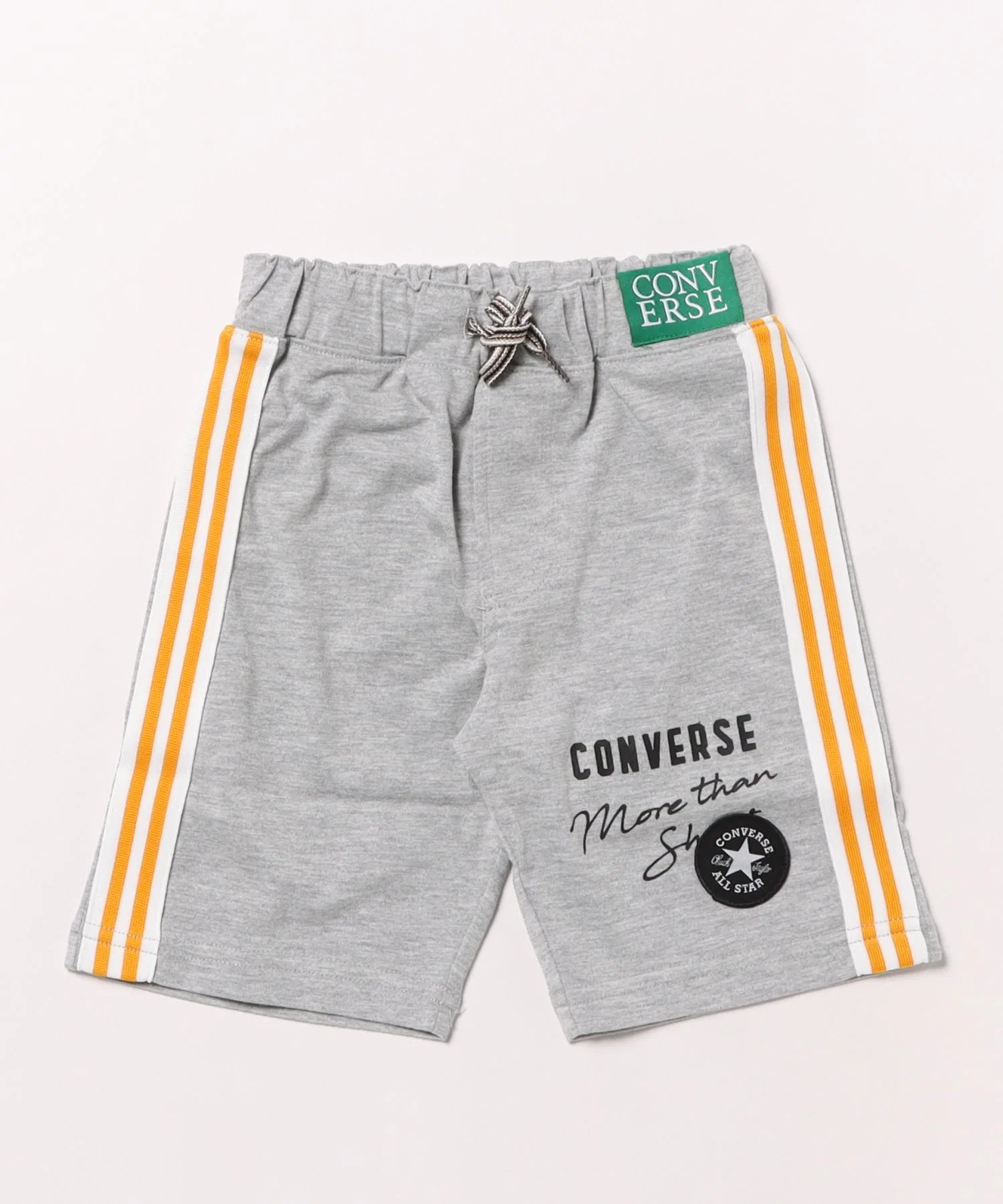 Детские хлопковые шорты CONVERSE с логотипом серые