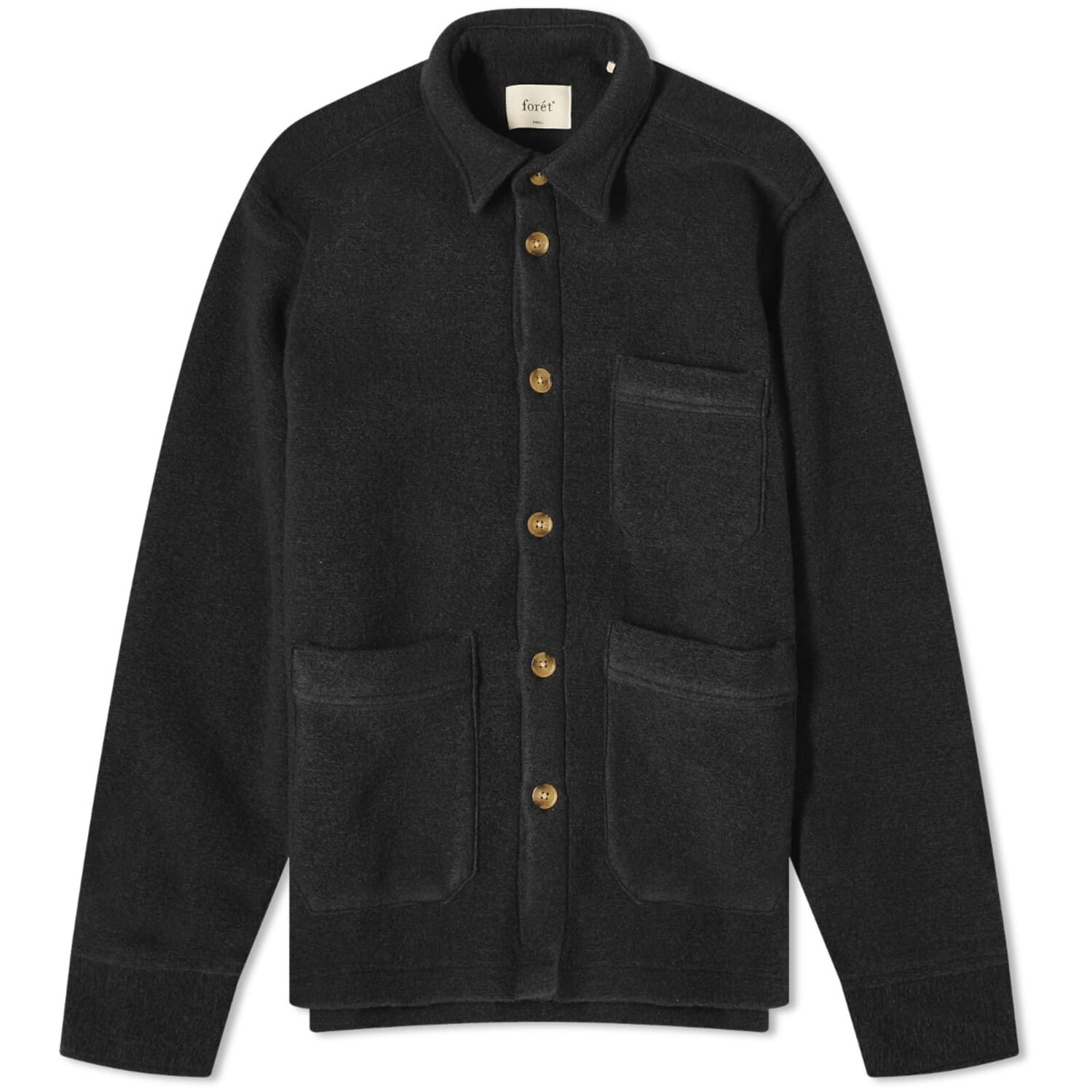 

Рубашка Foret Ivy Wool Overshirt, черный