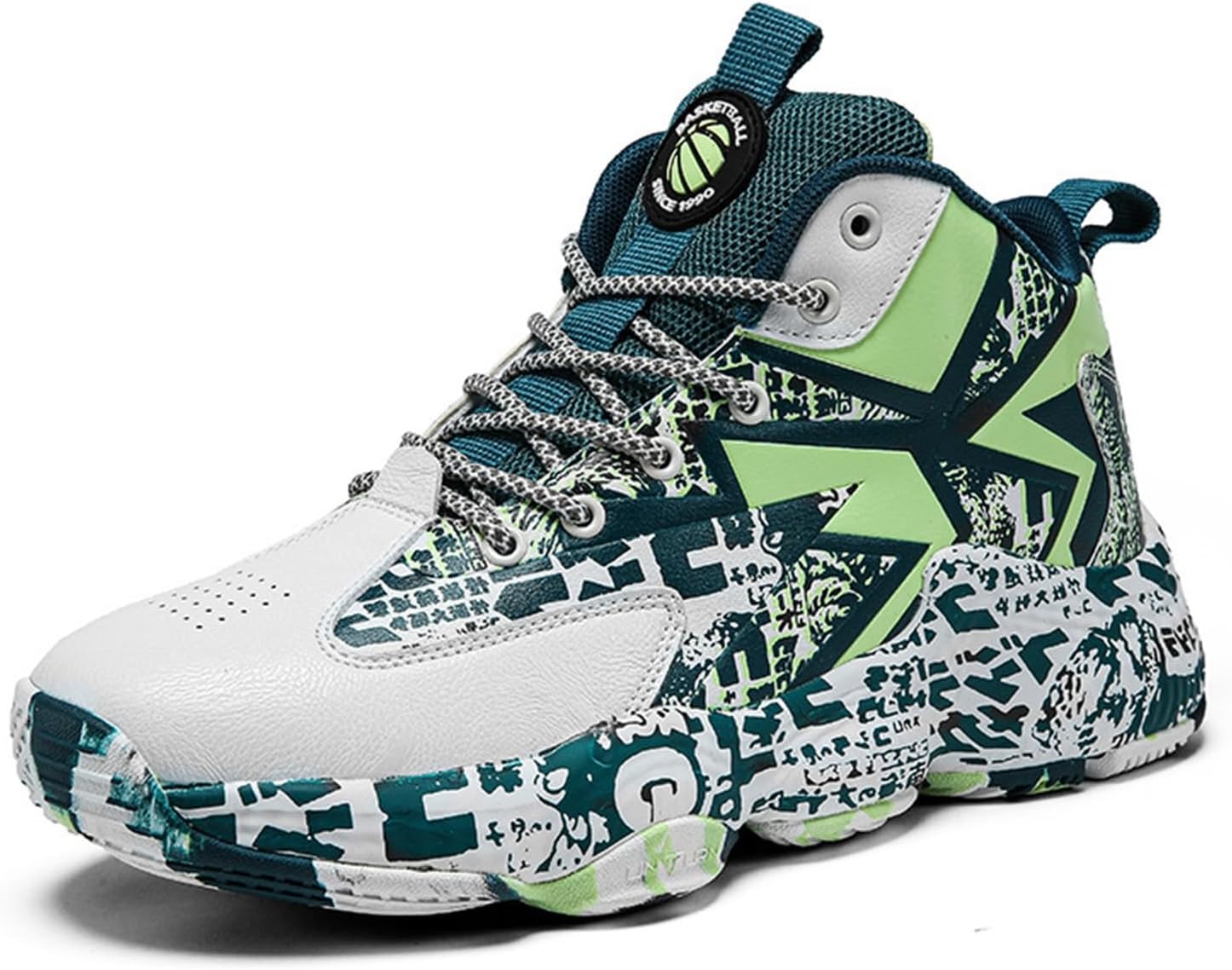 

Мужские баскетбольные кроссовки DHAEY, модные кеды, высокие, дышащие, для улицы, с противоскользящей подошвой и поддержкой свода стопы (Цвет: красный, Размер: 11 женский / 9,5 мужской)