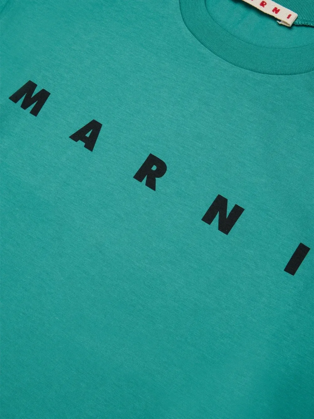 Футболка с длинным рукавом с логотипом Marni Kids, зеленый — фото 4