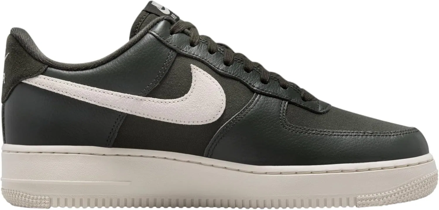 Мужские кожаные кроссовки Nike Sportswear Air Force 1, Black White — фото 3