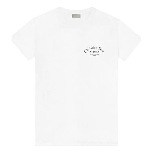 

Футболка DIOR 'Christian DIOR Atelier' Logo Letter Logo Printed Unisex White, белый