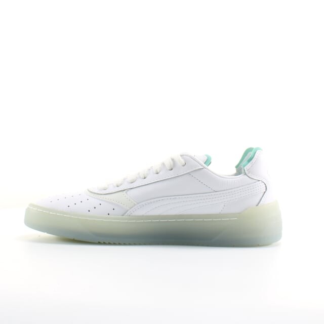 Кожаные мужские кроссовки на шнуровке Clai O Diamond Supply E 369399 01 Puma, белый — фото 4