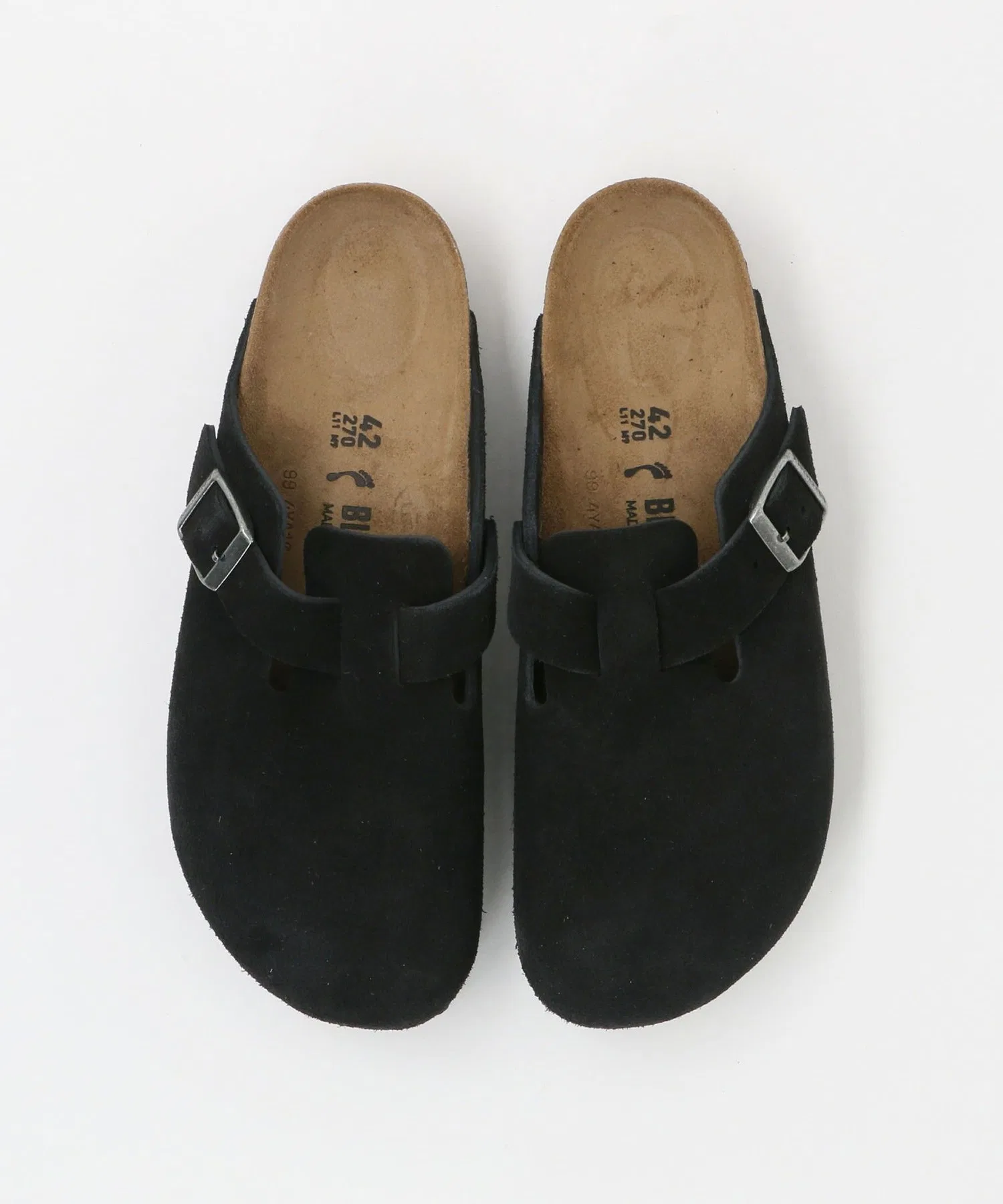 Мужские замшевые сандалии BIRKENSTOCK Boston чёрные — фото 3