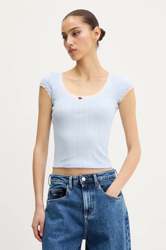 

Хлопковая футболка Tommy Jeans, синий