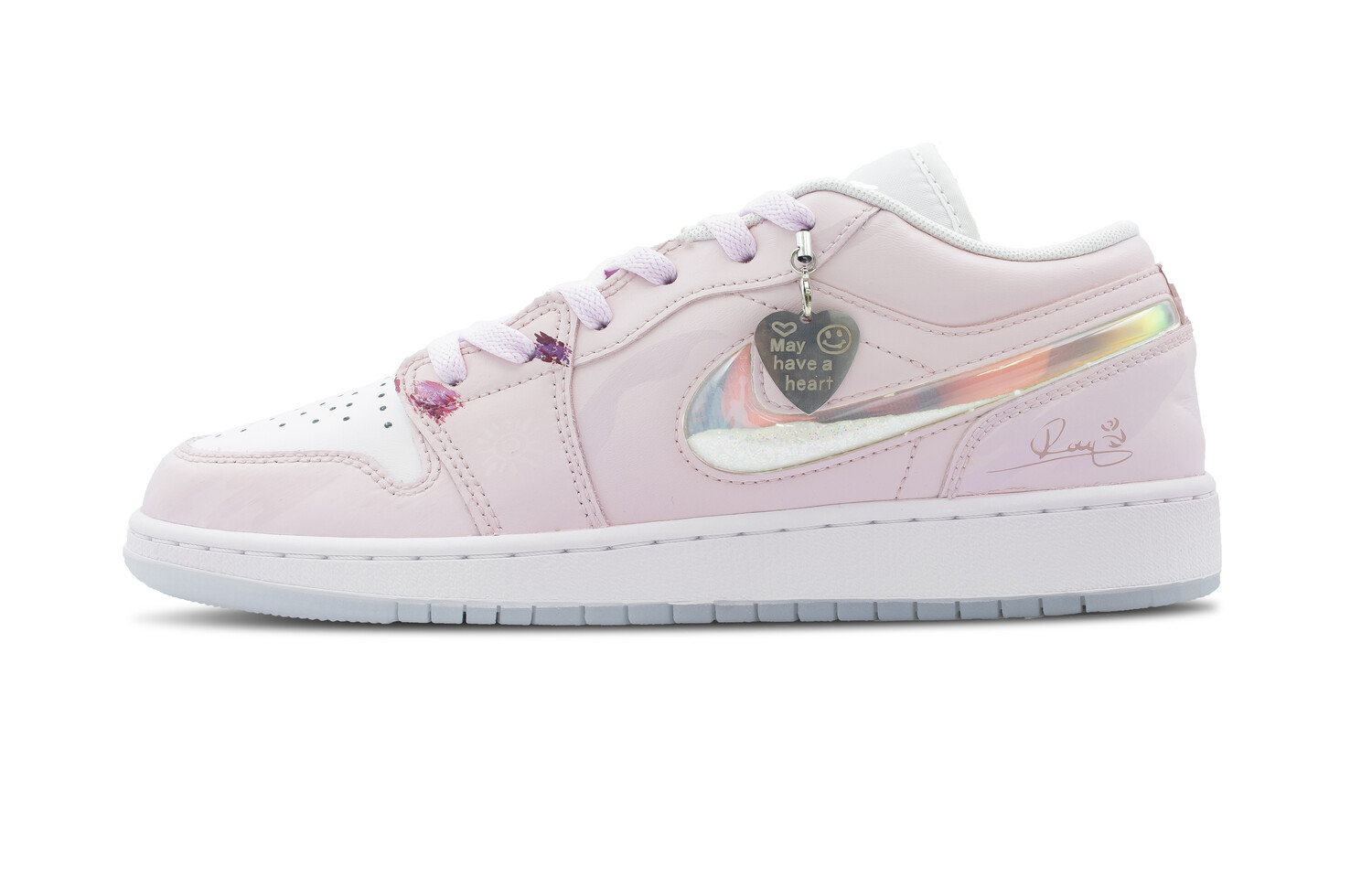 

Кроссовки Air Jordan 1 Vintage Basketball Shoes Women's Low-Top Pink, Розовый, Кроссовки Air Jordan 1 Vintage Basketball Shoes Women's Low-Top Pink