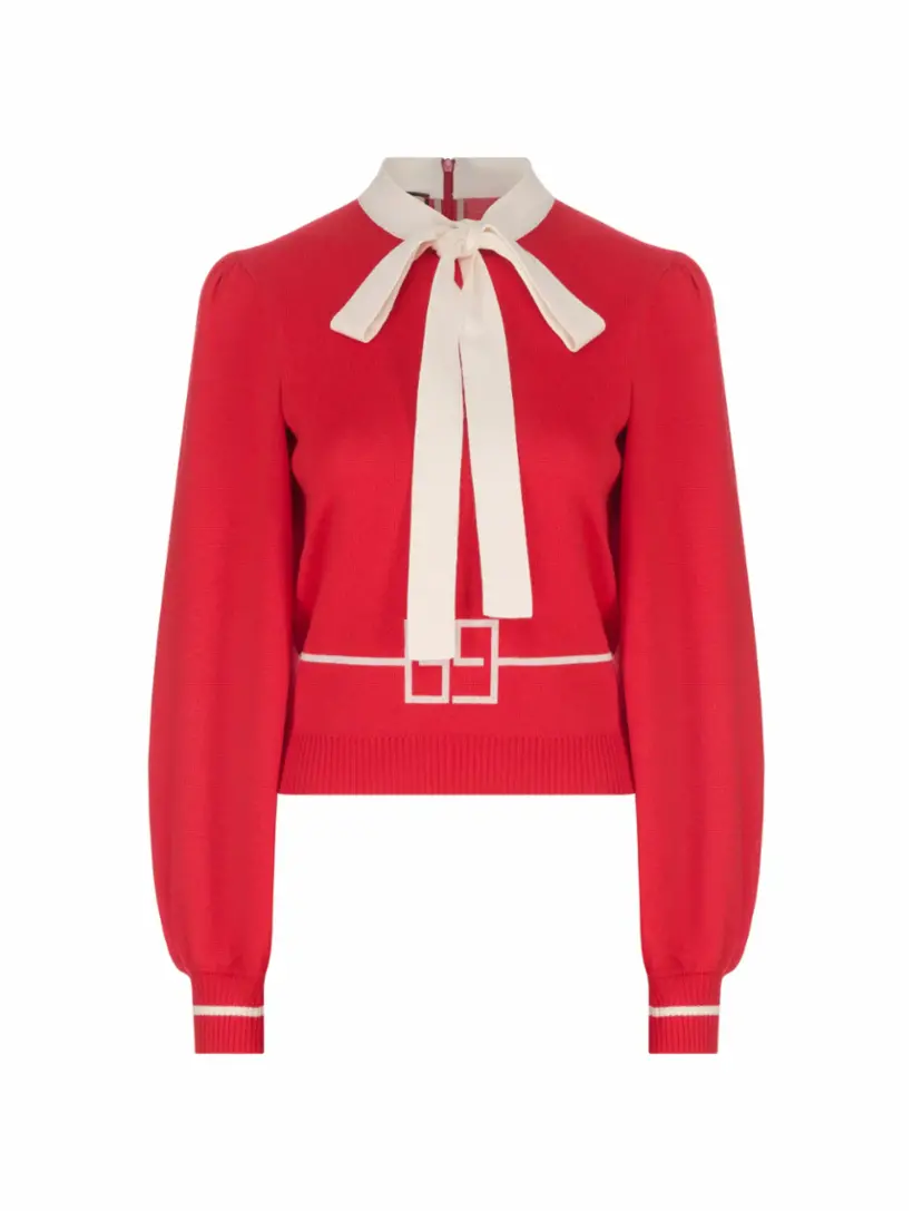 

Вязаный топ Square G Gucci, красный