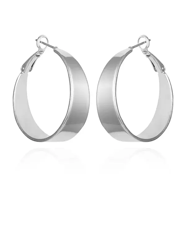 

Толстые серьги-кольца серебристого тона Vince Camuto, silver-tone