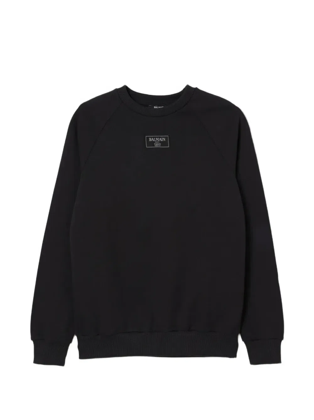 Хлопковый свитшот Balmain Kids, черный