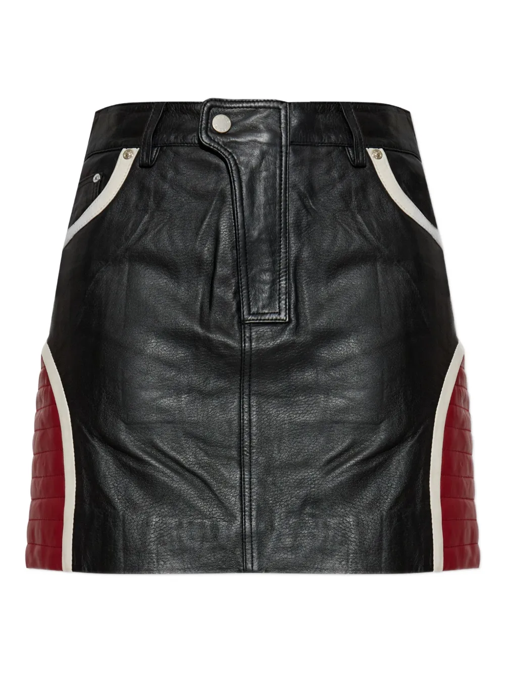 

Юбка из кожи с вставками Gestuz, черный