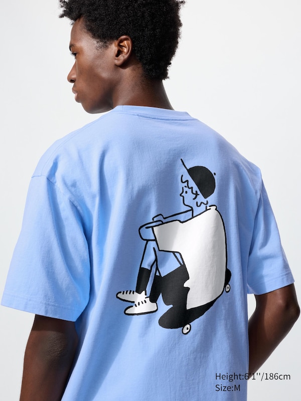 

Футболка UT с графикой Yu Nagaba Uniqlo, 61 blue, Синий, Футболка UT с графикой Yu Nagaba Uniqlo, 61 blue