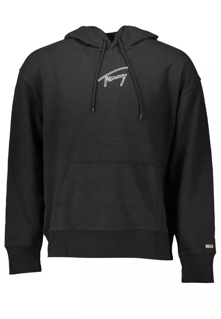 

Хлопковый свитер с капюшоном Tommy Hilfiger, черный