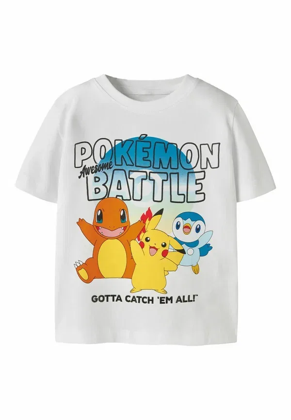Футболка Name It с принтом Pokémon, ярко-белый — фото 3