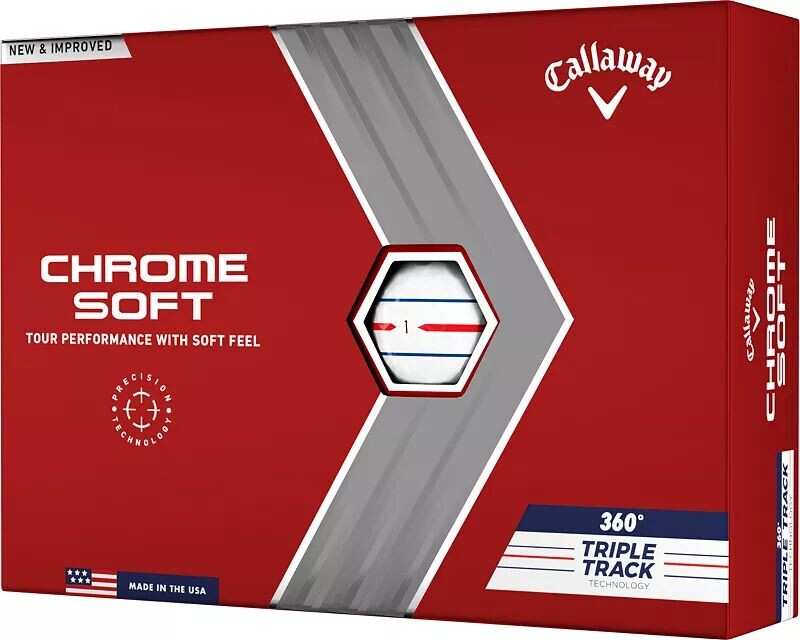

Мячи для гольфа Callaway 2022 Chrome Soft Triple Track 360, белый