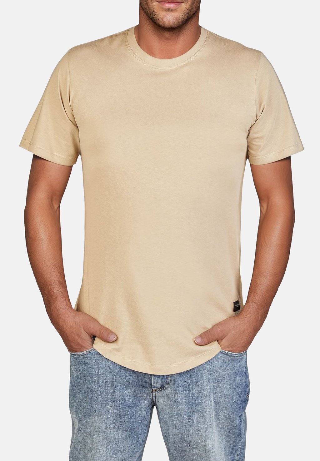 

Базовая футболка 3 PACK Jack & Jones, бежевый