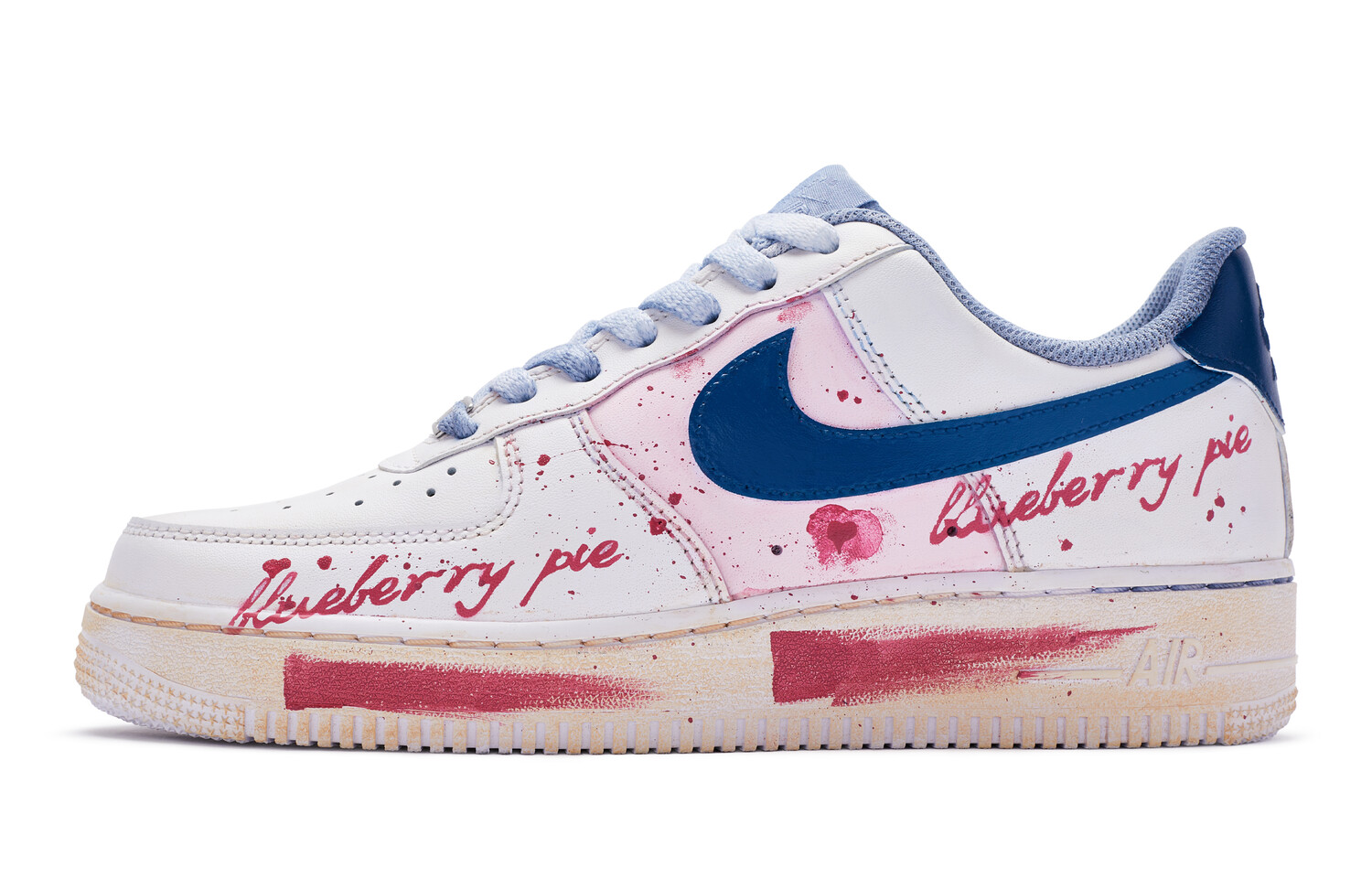 

Кроссовки Nike Air Force 1 Skateboard Shoes Women's Low-Top White Red Blue