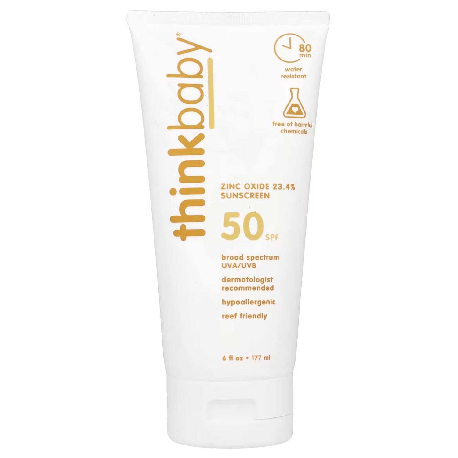 

Солнцезащитный крем Thinkbaby Zinc Oxide 23,4% SPF 50