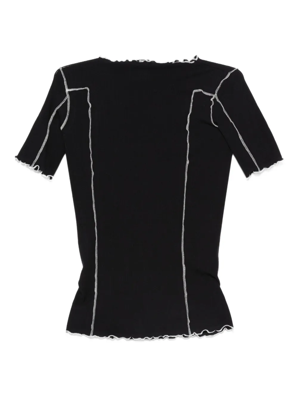 

Топ в рубчик с открытыми швами Baserange, синий