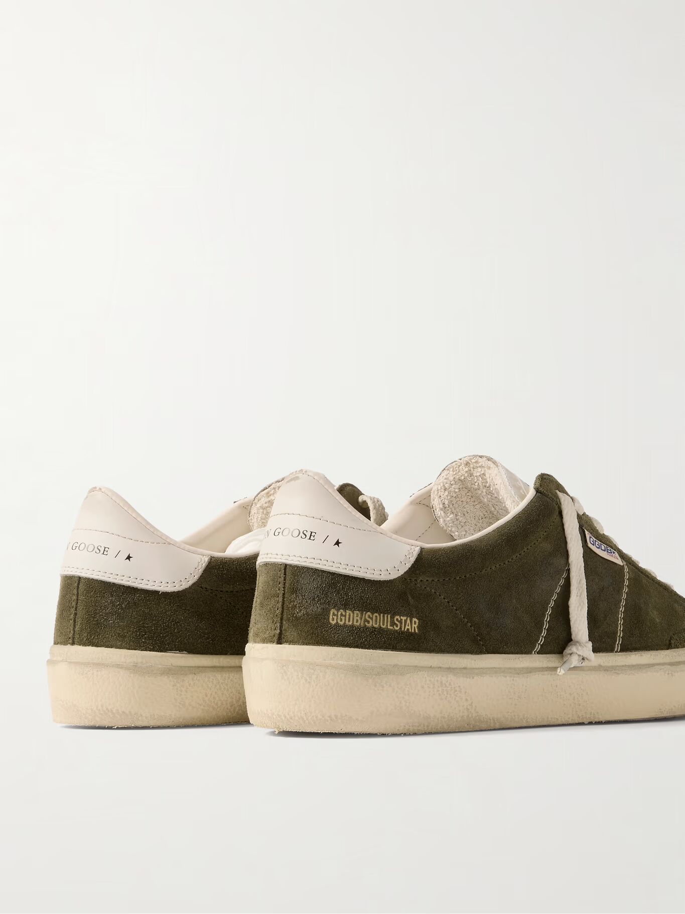 Кроссовки Soul-Star из замши с отделкой из потертой кожи GOLDEN GOOSE, зеленый — фото 2