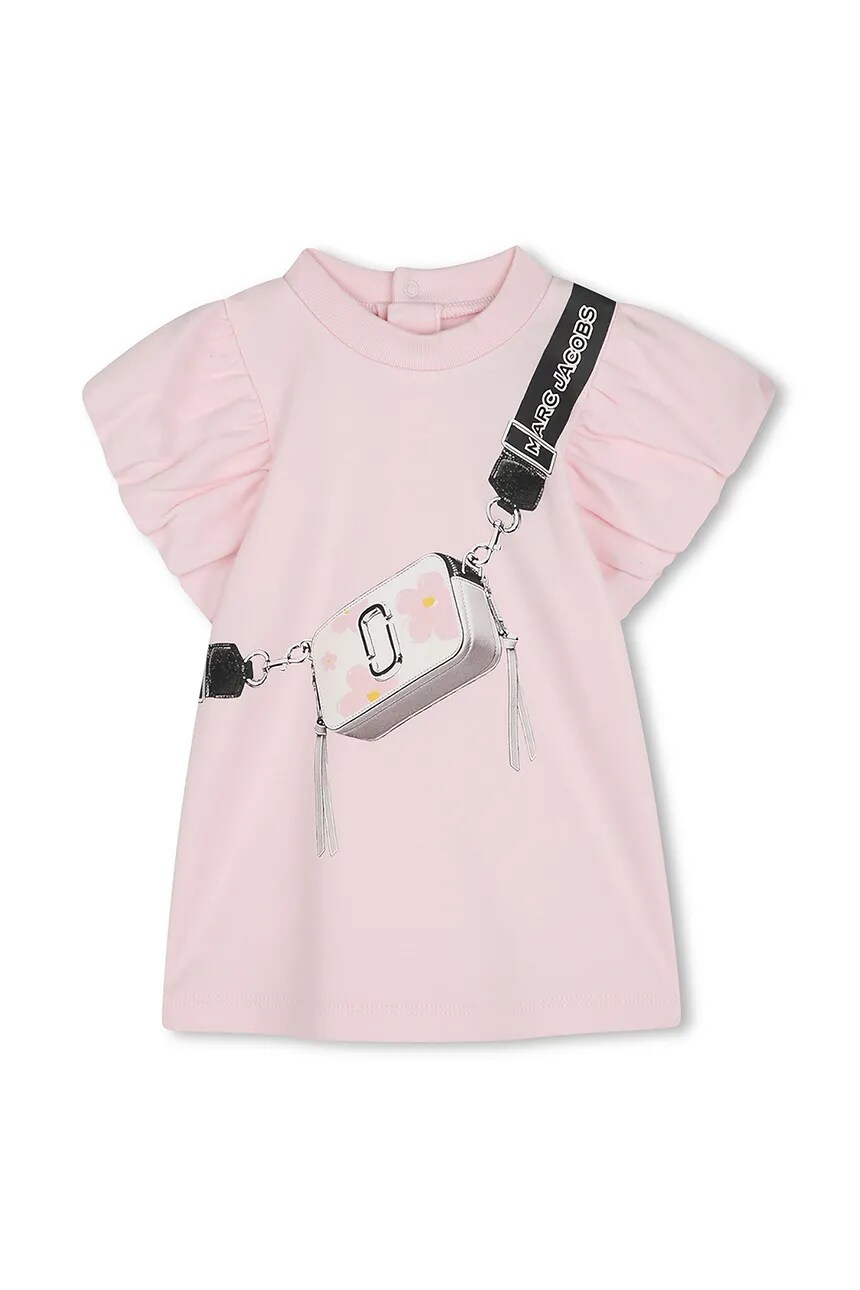 

Детское хлопковое платье Marc Jacobs, розовый