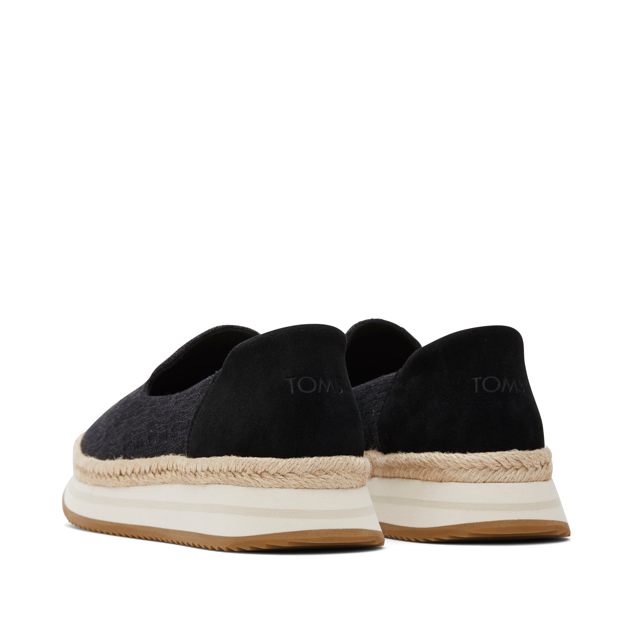 Жаклин Блэк текстильные эспадрильи-сникерсы TOMS Shoes, черный — фото 4