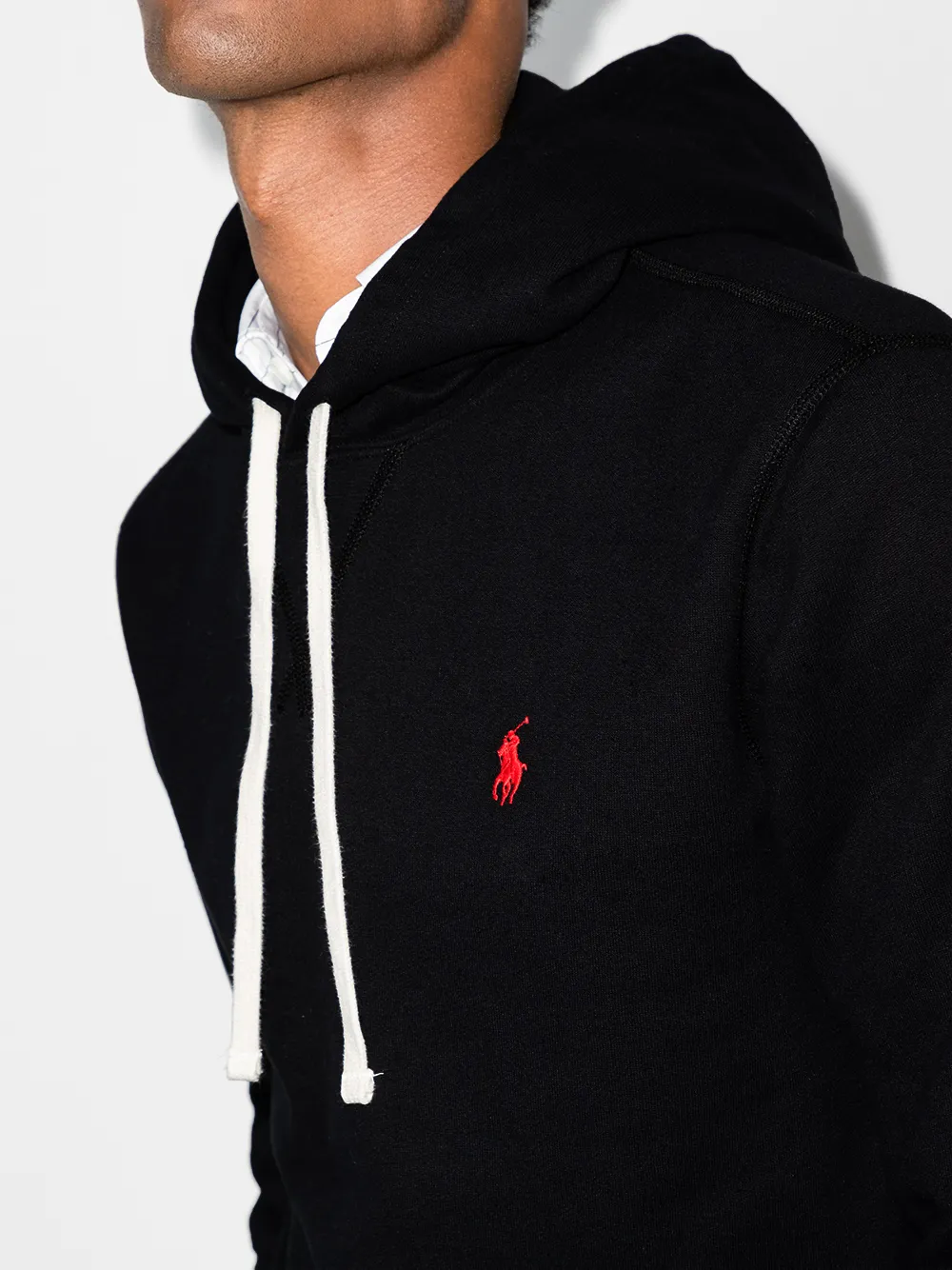 Толстовка с капюшоном и вышитым логотипом POLO RALPH LAUREN, черный — фото 4