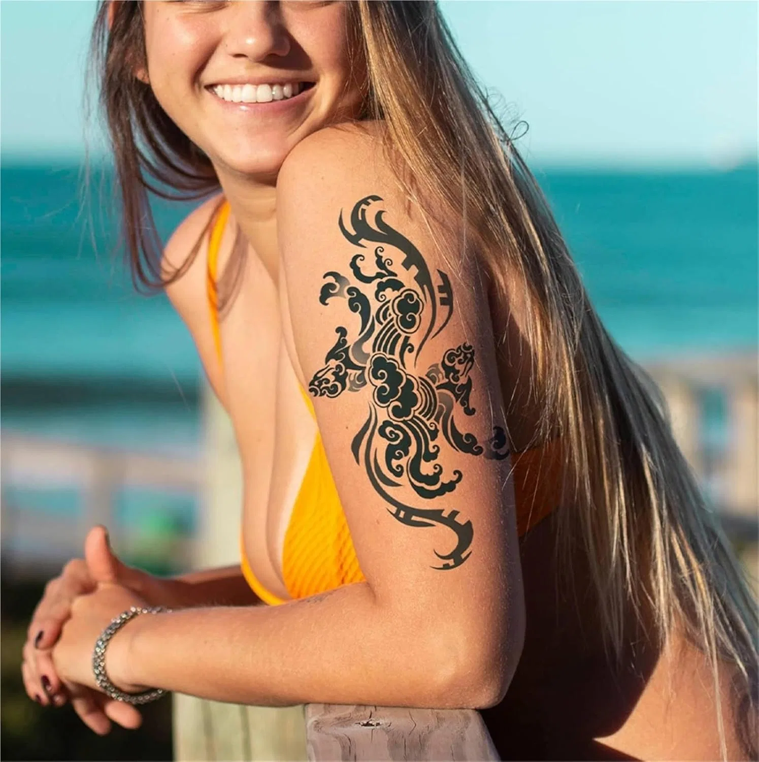 Временные татуировки для взрослых, Water Totem Flower, 1 шт, one color — фото 4