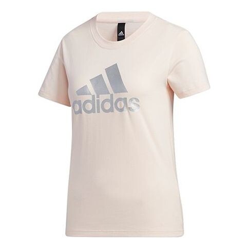

Футболка large shiny logo short sleeve pink Adidas, розовый
