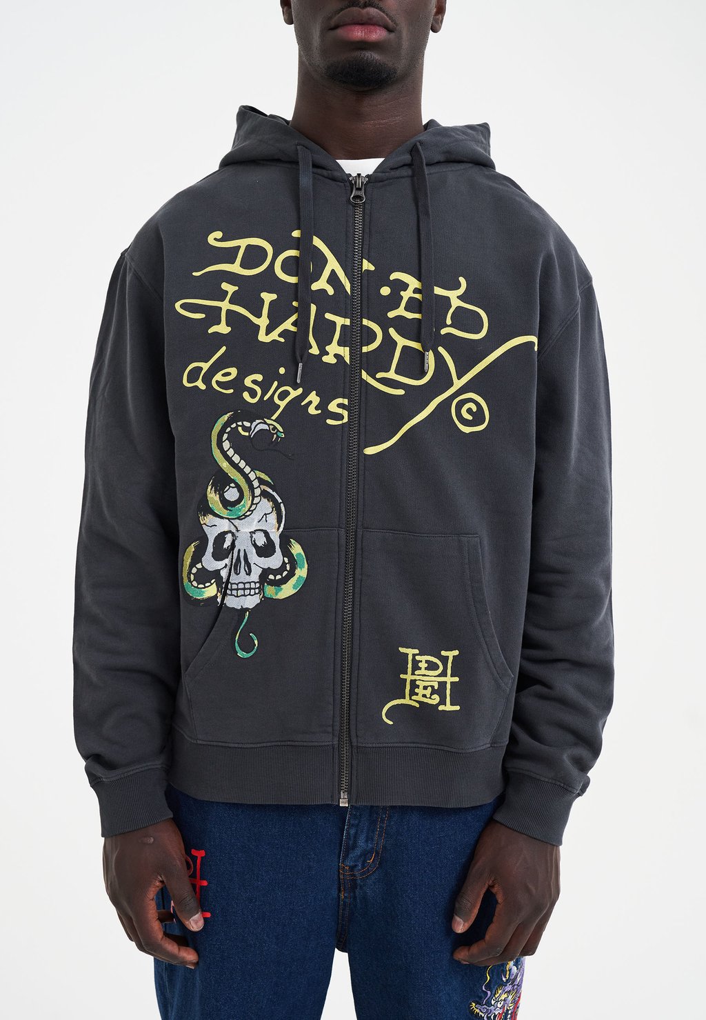 

Толстовка на молнии EYE BALL Ed Hardy, темно-серый