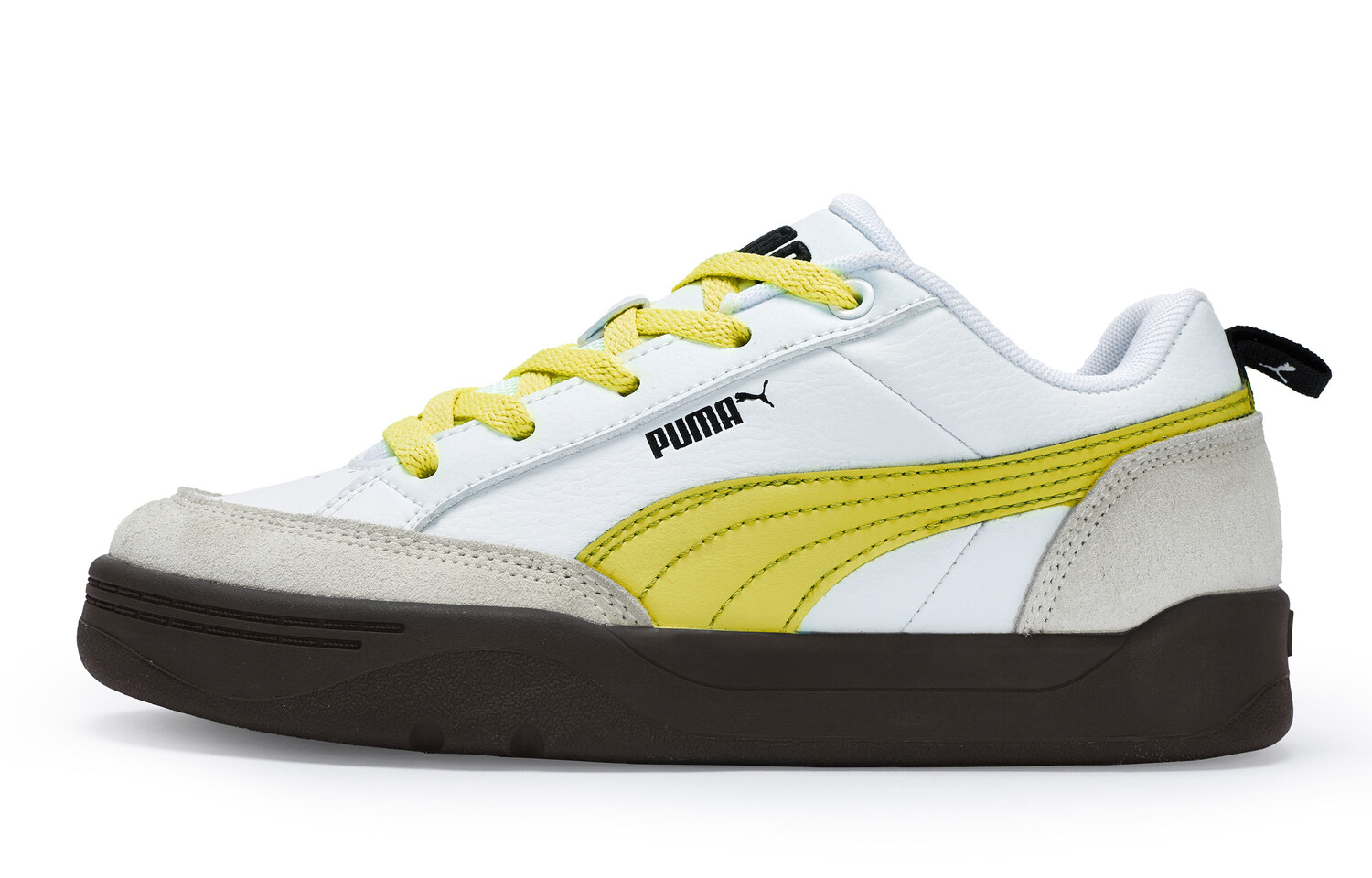 Кроссовки Puma Park Lifestyle Skateboarding Shoes Unisex Low-top Grey/yellow/white, белый/серый/желтый