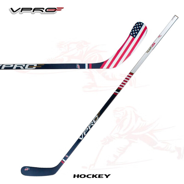 

He Jiagong Хоккейная клюшка Carbon Fiber для детей, американский флаг [F50], высота около 145 см, правша