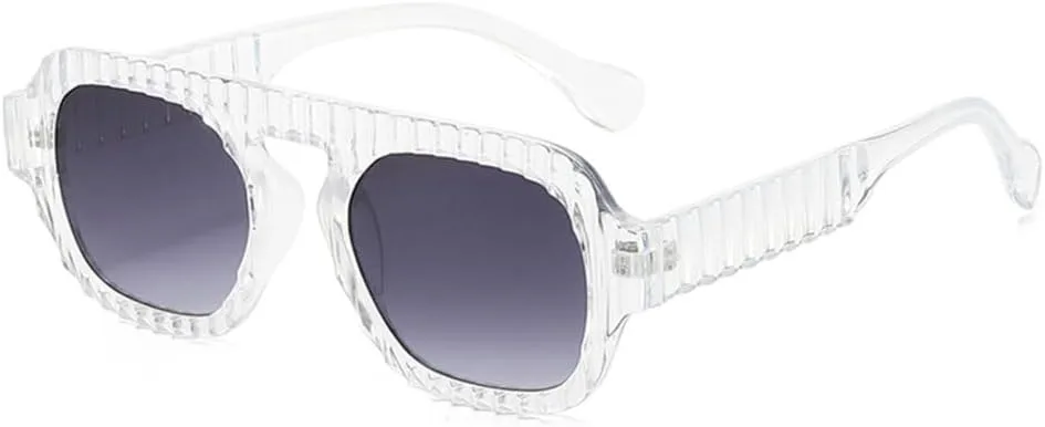 

Уникальные квадратные женские солнцезащитные очки с градиентным покрытием UV400, модные двухцветные мужские солнцезащитные очки LJTJTAV, Transparent Gray