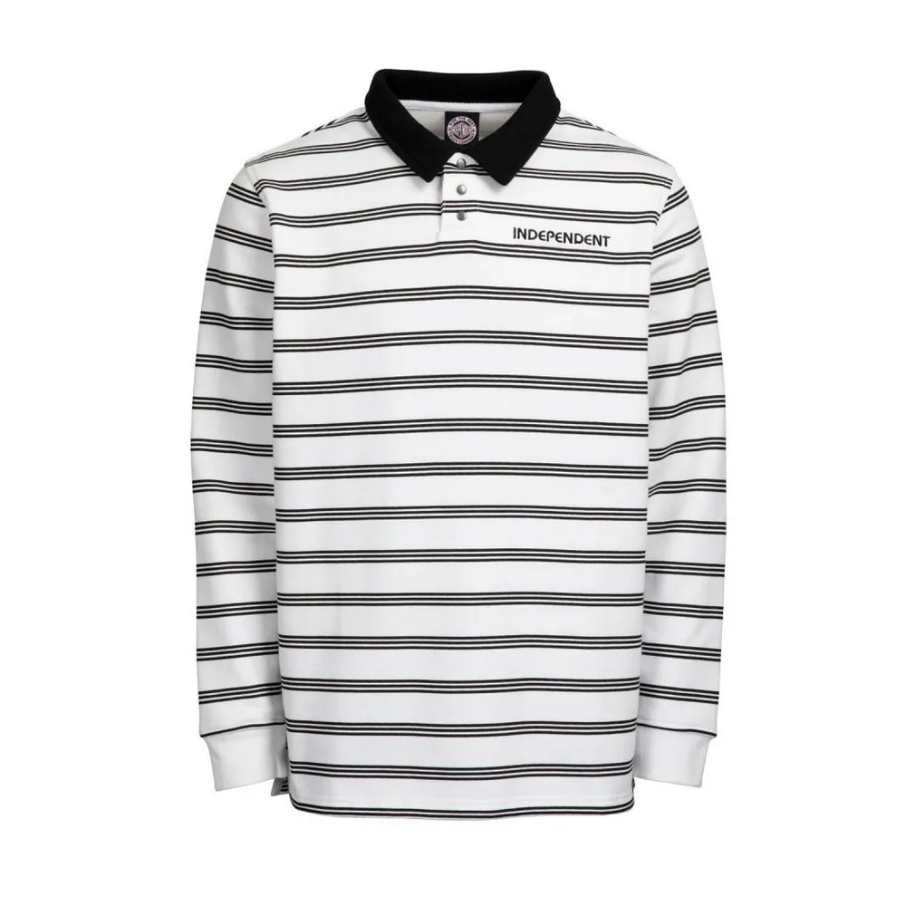 

Поло с длинным рукавом Independent Bauhaus stripe, белый