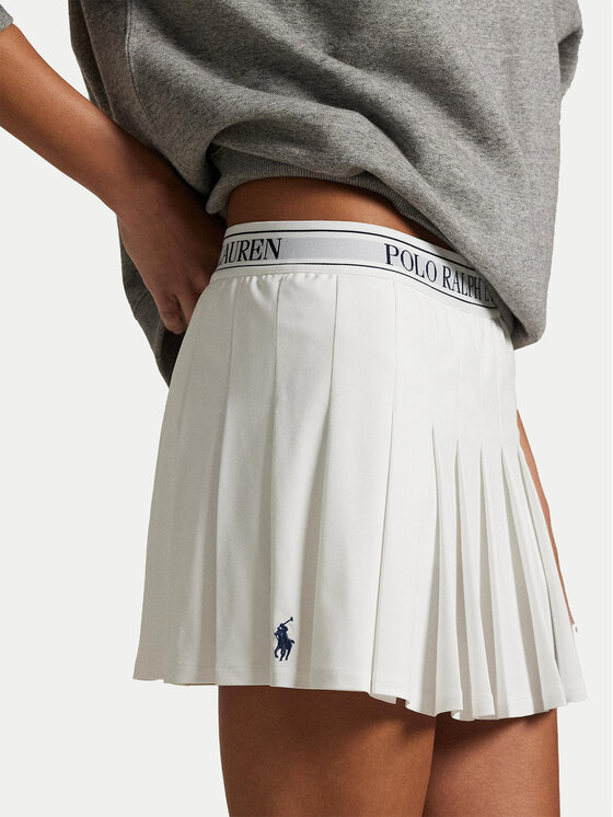 Юбка в складку стандартный крой 211965112001 Polo Ralph Lauren, белый — фото 4