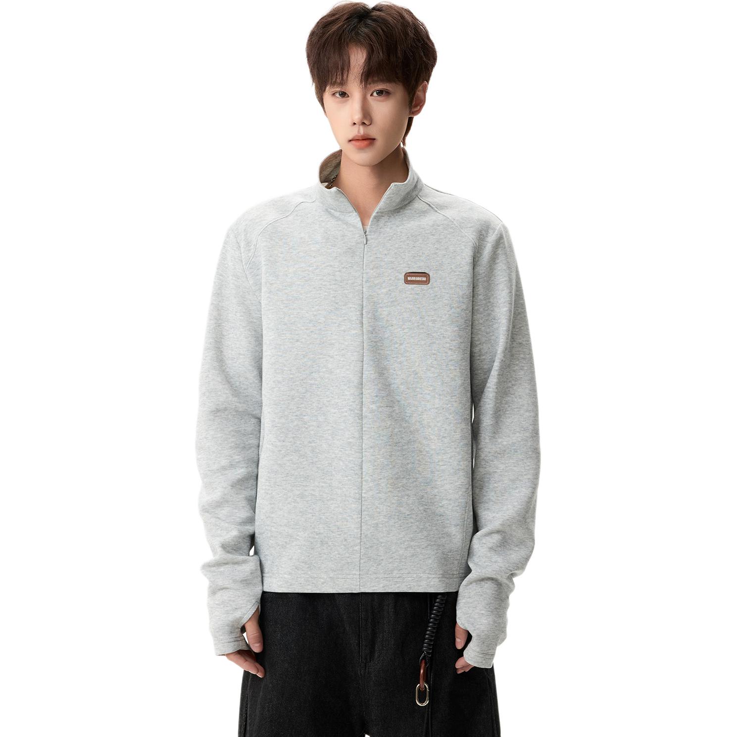 

Свитшот Unisex Stand Collar Moderate Cardigan WARRIOR, heather серый[free diy badge]