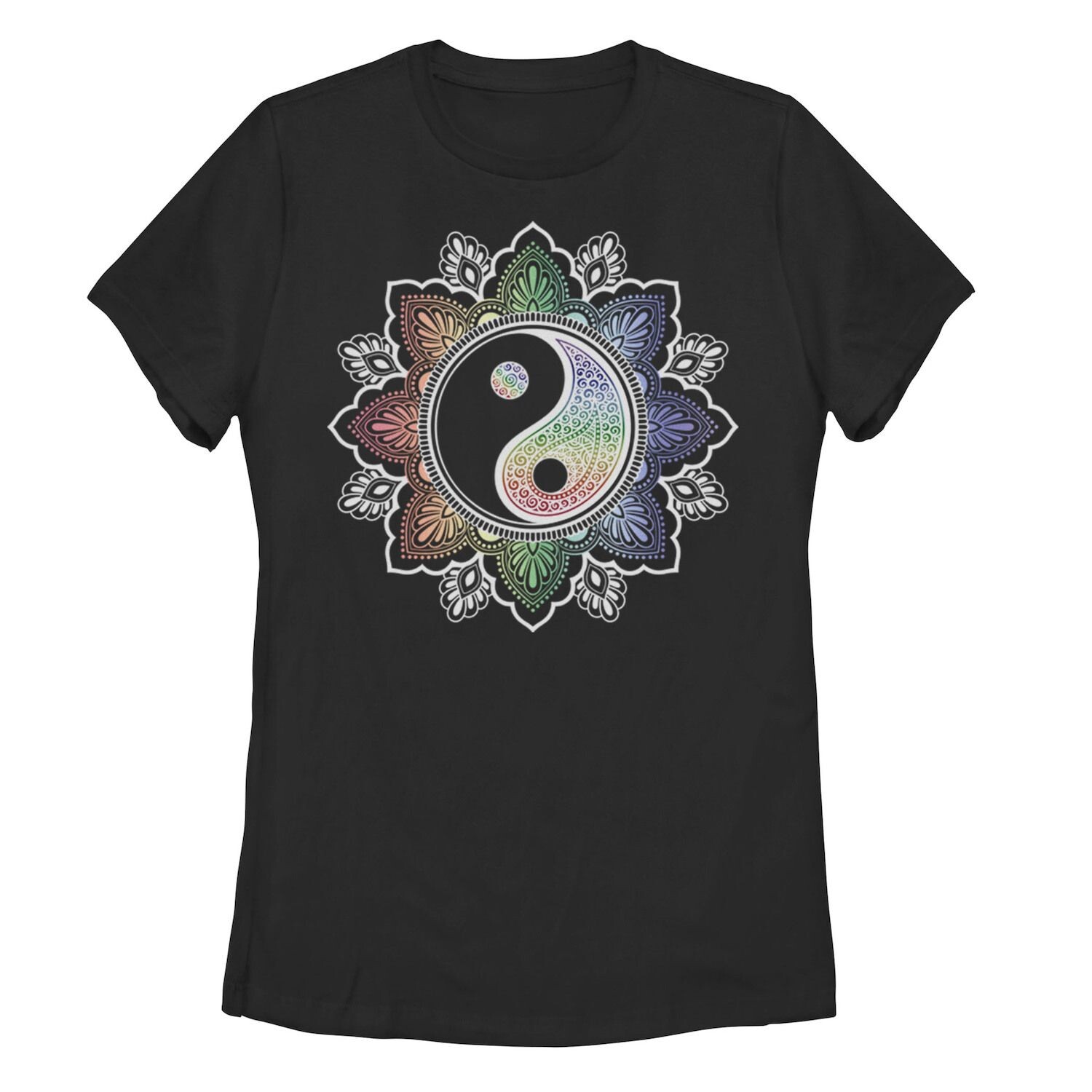 

Футболка с геометрическим рисунком Henna Yin Yang Chakra для юниоров, черный