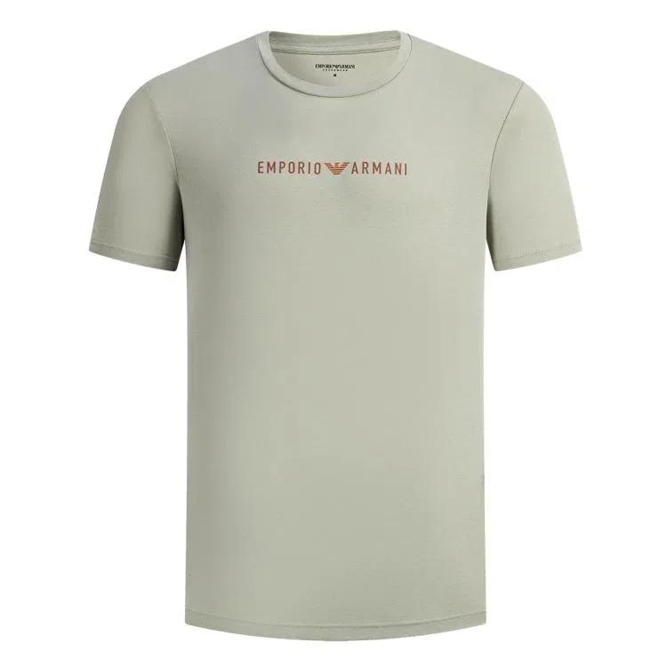 Футболка унисекс light green, круглая горловина, прямой крой EMPORIO ARMANI