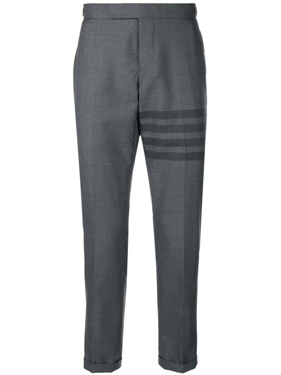 

Брюки скинни с полосками 4-Bar Thom Browne, серый