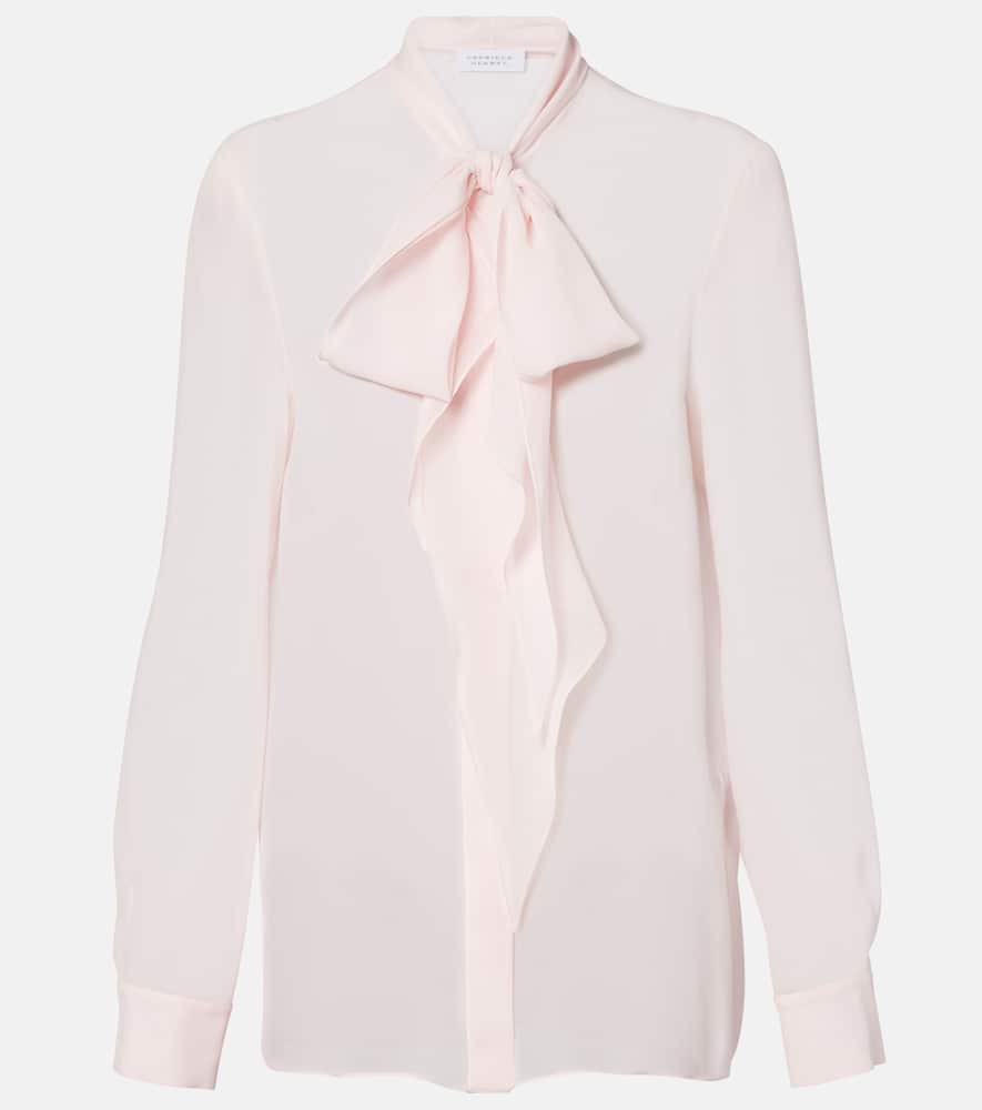 

Шёлковая блузка Shildon с завязкой на шее Gabriela Hearst, Blush