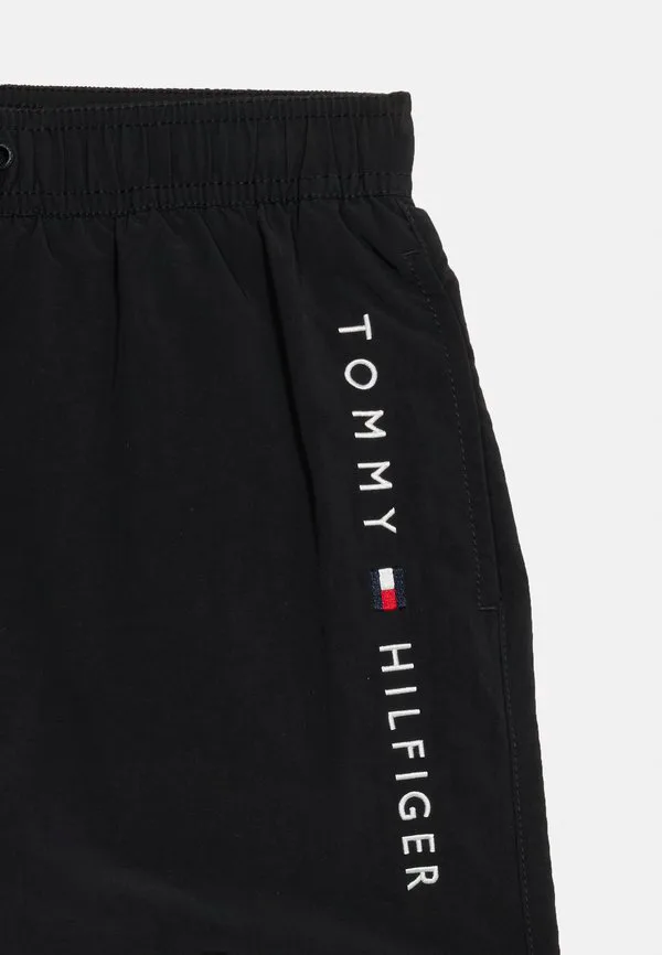 Оригинальный логотип, плавательные шорты средней длины. Tommy Hilfiger, Black — фото 3