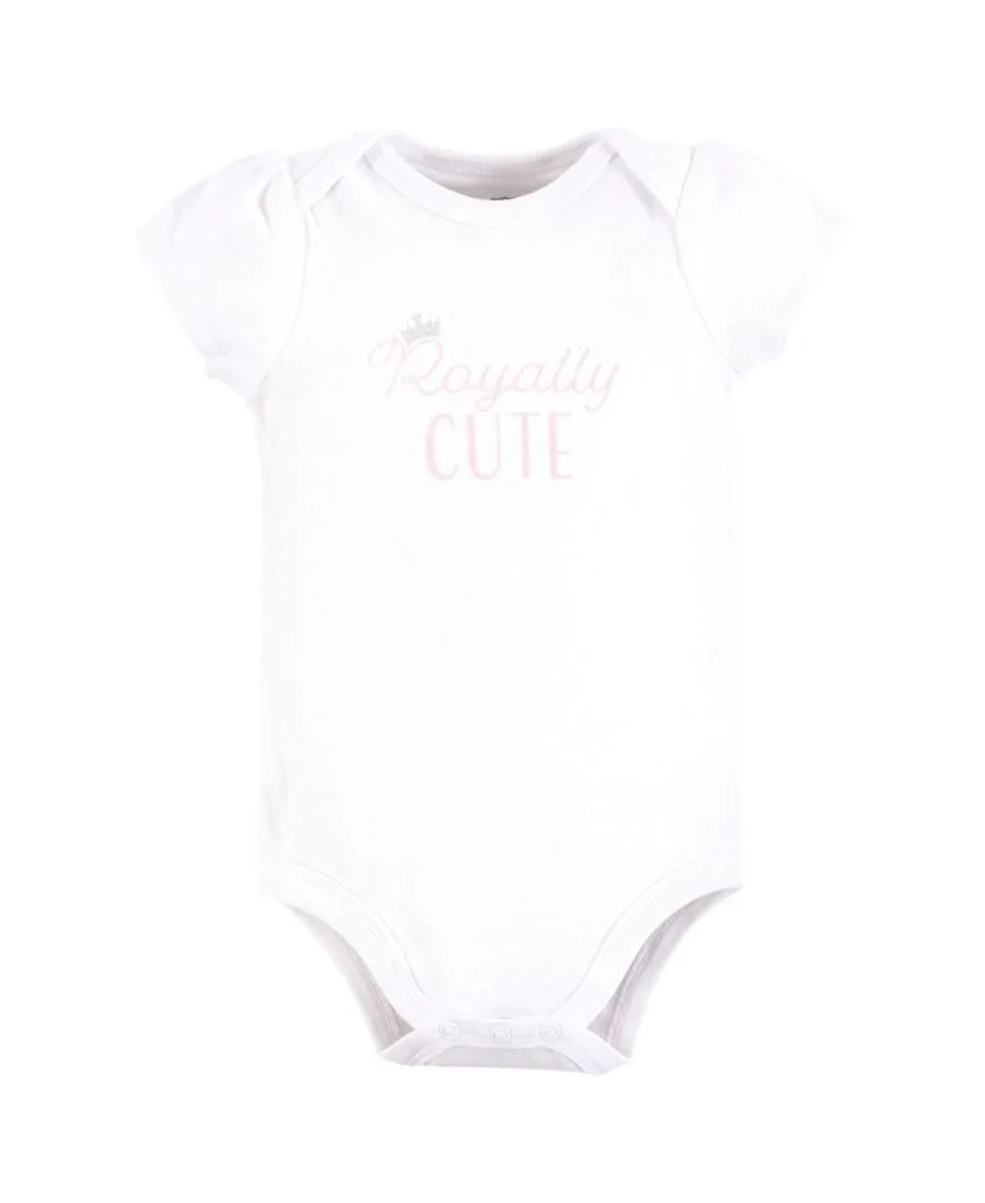 Комплект из 3 мягких хлопковых боди на каждый день Hudson Baby, Daddys Princess Crown — фото 4