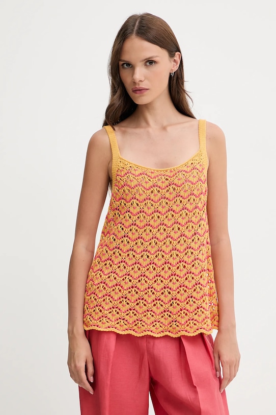 

Хлопковая майка United Colors Of Benetton, оранжевый