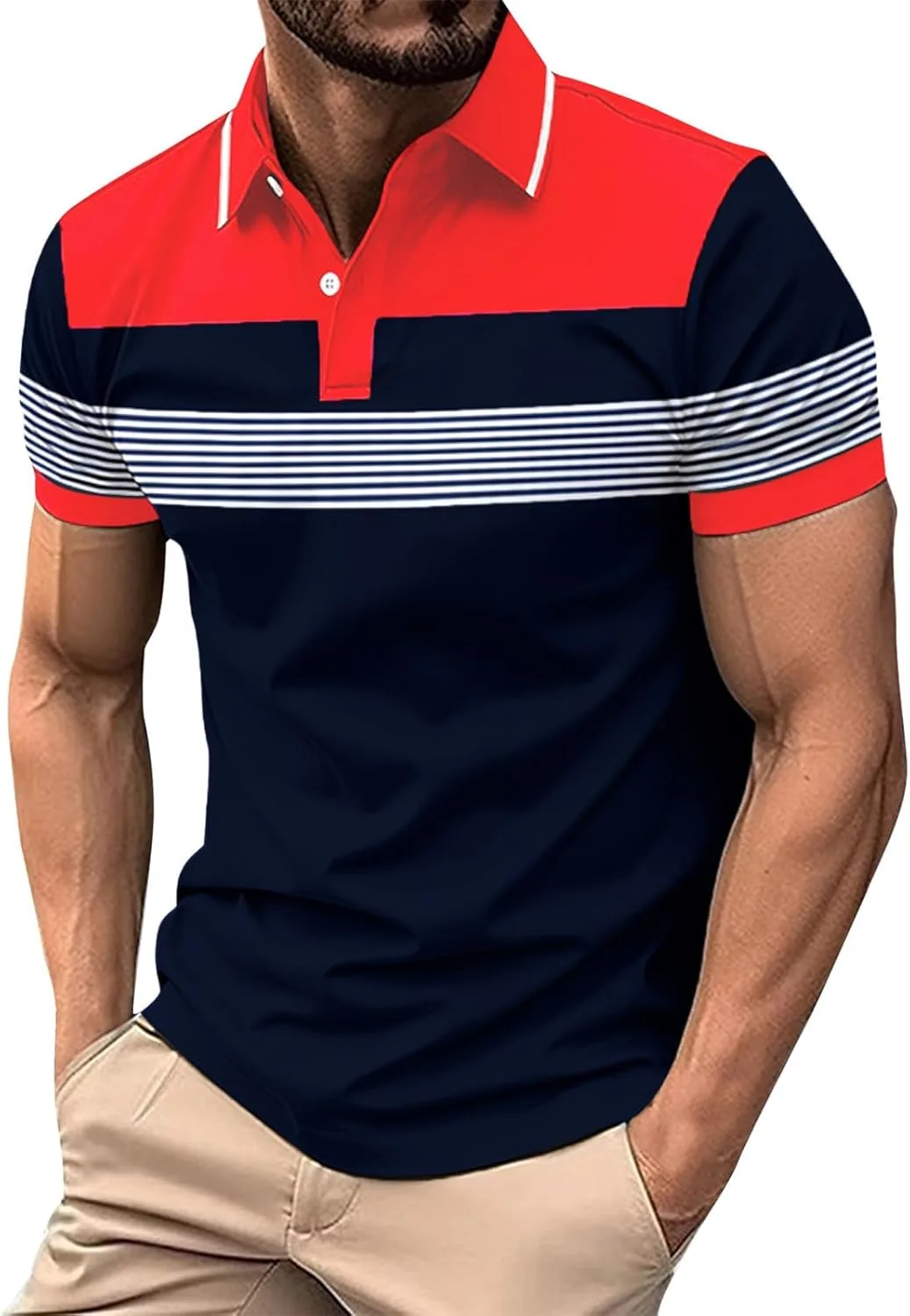 

Мужская поло для гольфа с коротким рукавом и воротником, размеры S-3XL