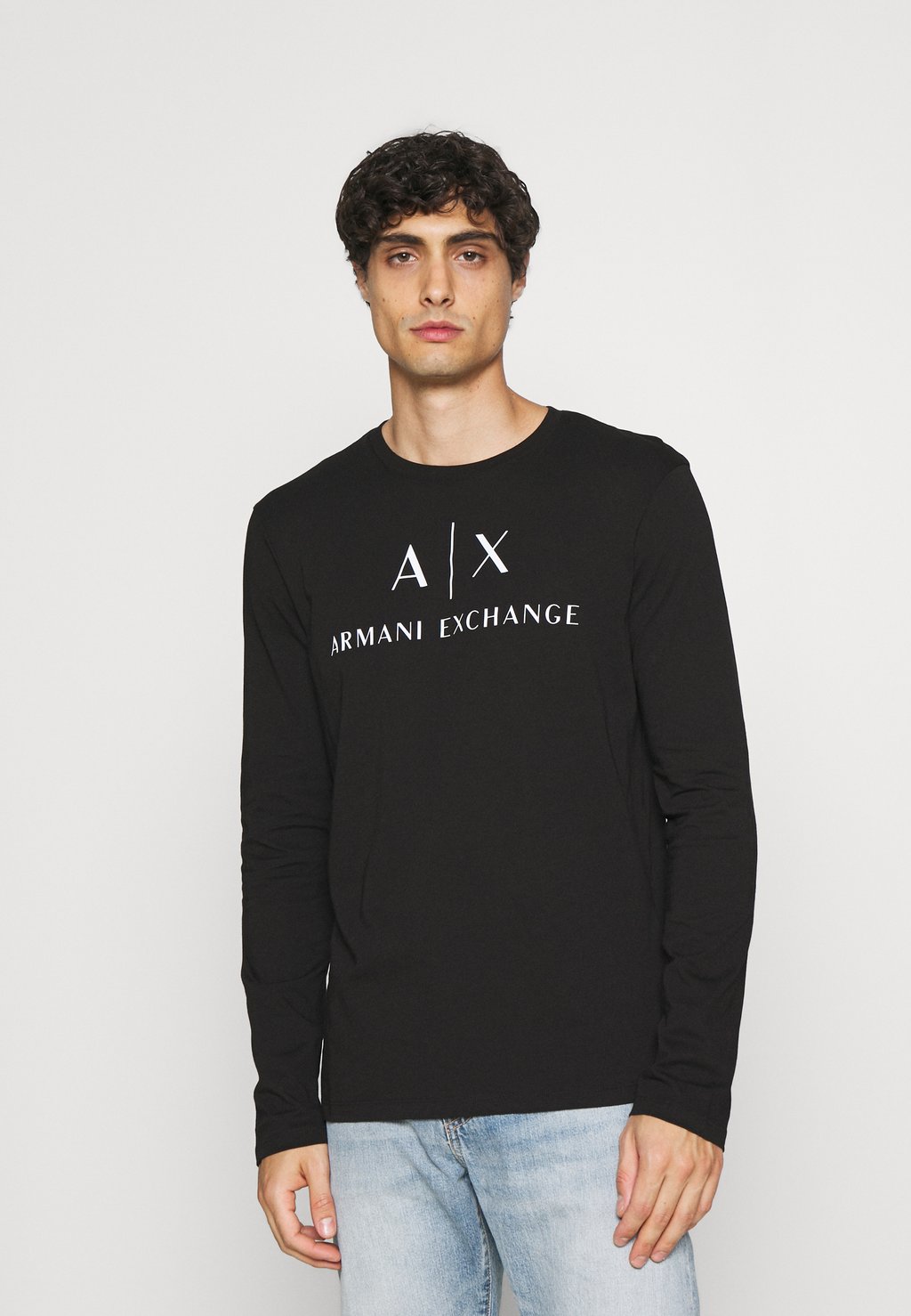 

Футболка с длинным рукавом Armani Exchange, черная, Черный, Футболка с длинным рукавом Armani Exchange, черная