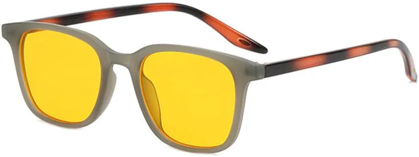 

Ультралегкие солнцезащитные очки в стиле ретро с популярным контрастным цветом, матовым градиентом и защитой от УФ-излучения UV400 HVTVTLA, Matte Grey Yellow