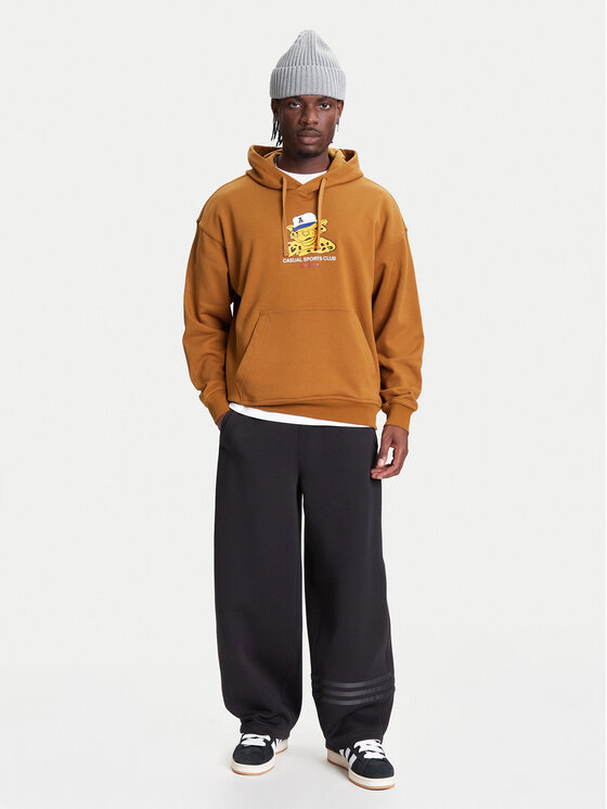 Свободный крой толстовка Wabash JW0167 Adidas, коричневый — фото 2