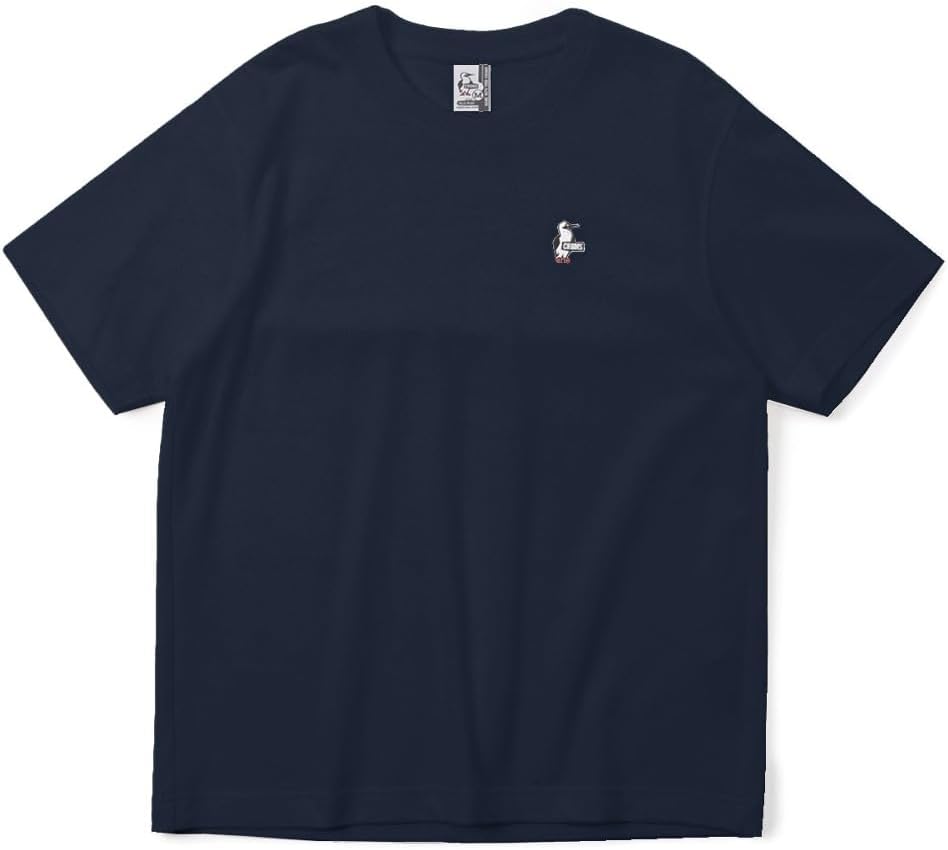 

Мужская футболка оверсайз из пике с принтом грудь Chums, темно-синий