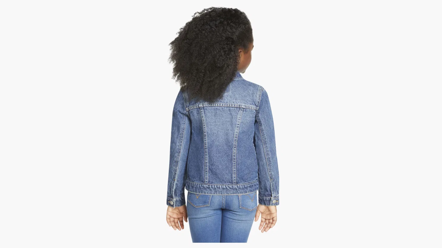 Куртка дальнобойщика для девочек 4-6 лет Levi's, Medium Wash — фото 2