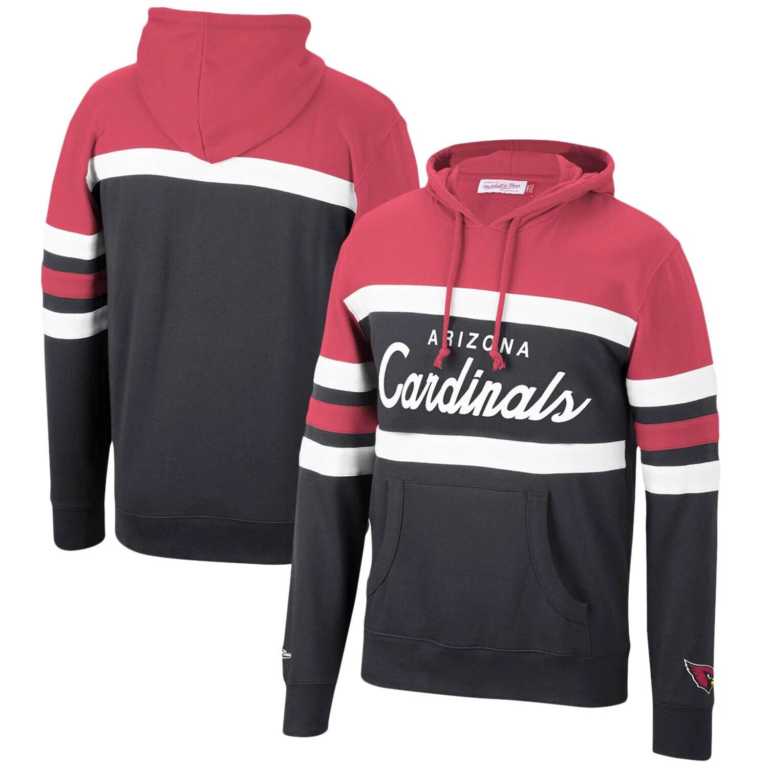 

Мужской пуловер с капюшоном Mitchell & Ness Cardinal/Black Arizona Cardinals Head Coach