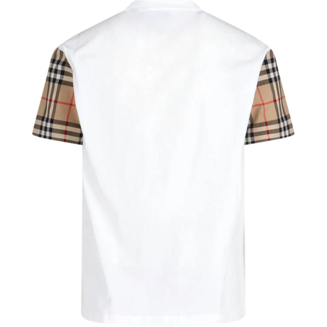 Футболка Burberry, винтажная клетчатая, белый — фото 4